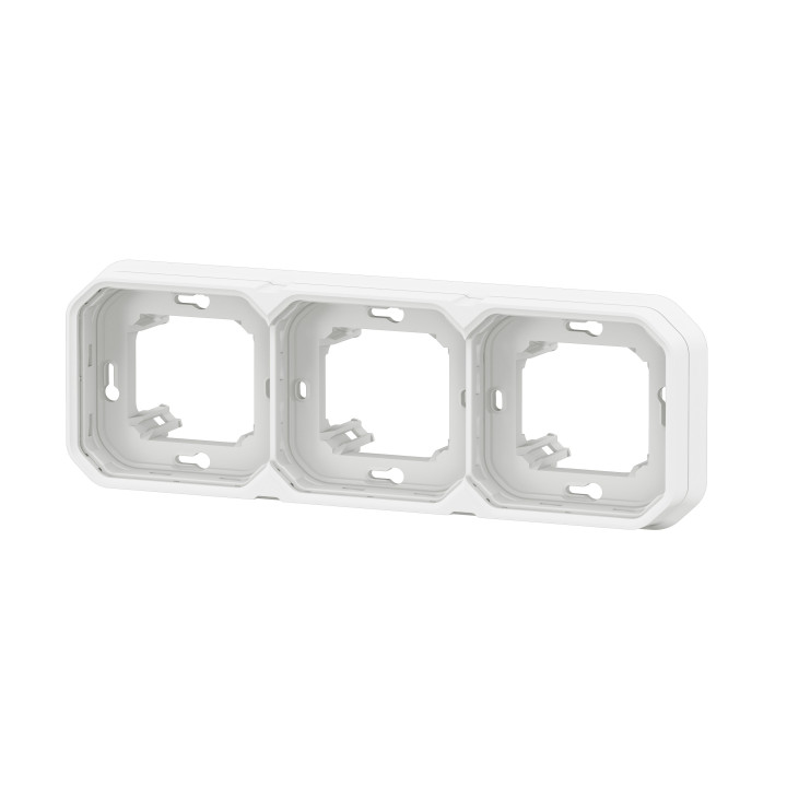 nche - Encastré - 3 postes - Horizontal ou vertical - Blanc - Réf : 069698L