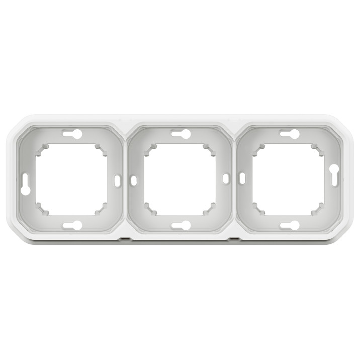 nche - Encastré - 3 postes - Horizontal ou vertical - Blanc - Réf : 069698L