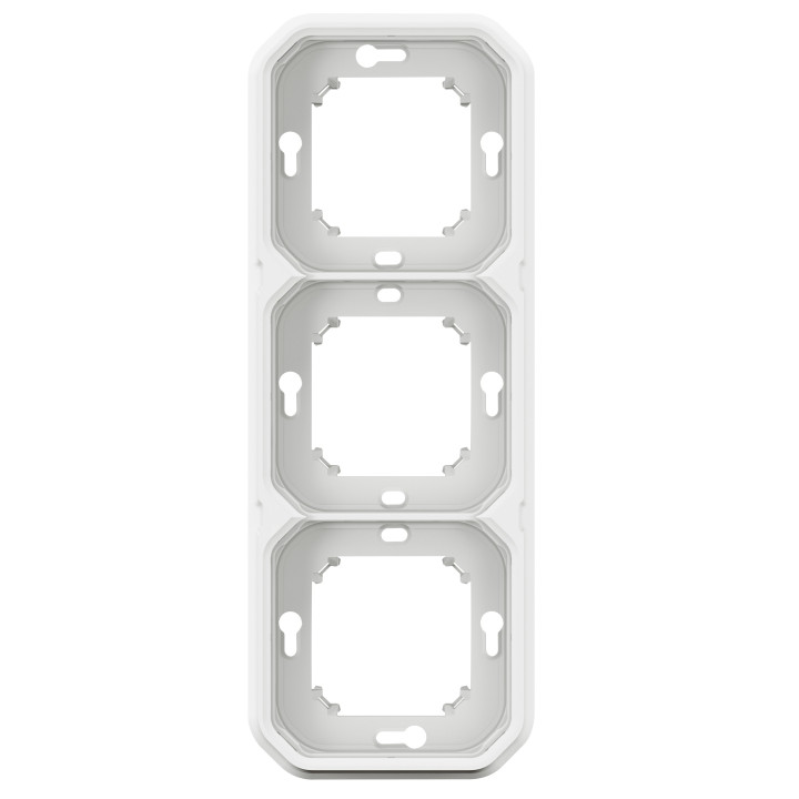 nche - Encastré - 3 postes - Horizontal ou vertical - Blanc - Réf : 069698L
