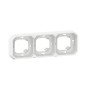 Legrand - Plexo - Support plaque étanche - Encastré - 3 postes - Horizontal ou vertical - Blanc - Réf : 069698L