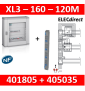Legrand - Coffret 120 modules - 5 rangées de 24M + peigne vertical tétra 4P - XL3 160 - 401805+405035