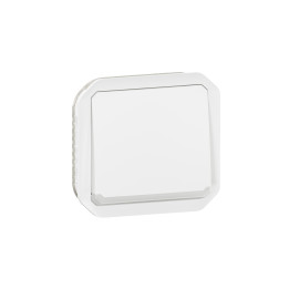 Legrand - Plexo - Poussoir NO+NF lumineux - 10A - 250V - composable - étanche - IP55/IK08 - Blanc - Réf : 069616L