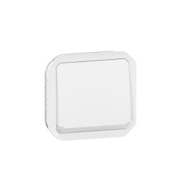 Legrand - Plexo - Poussoir NO+NF lumineux - 10A - 250V - composable - étanche - IP55/IK08 - Blanc - Réf : 069616L