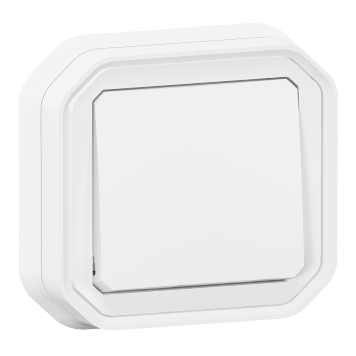 Legrand - Plexo - Poussoir - 10A - 250V - encastré - étanche - IP55/IK08 - Blanc - Réf : 069630L+069692L