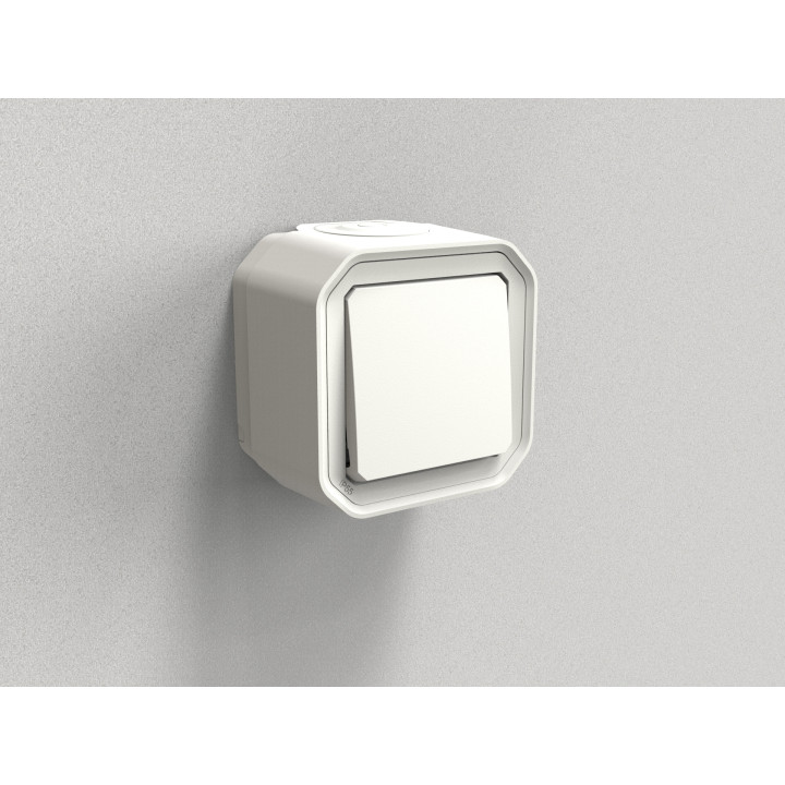 Legrand Plexo - Poussoir - 10A - 250V - saillie - étanche - IP55/IK08 - Blanc - Réf : 069760L