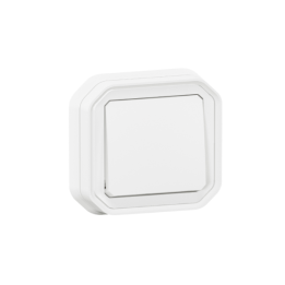 Legrand - Plexo - Poussoir - 10A - 250V - encastré - étanche - IP55/IK08 - Blanc - Réf : 069630L+069692L