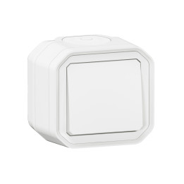 Legrand Plexo - Poussoir - 10A - 250V - saillie - étanche - IP55/IK08 - Blanc - Réf : 069760L