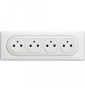 Legrand - Céliane 2024 - Quadruple prise de courant - Blanc - COMPLET - Réf : 080253 + CM0114 + CB0114 + CP0011