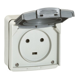 Legrand Plexo - Prise de courant 2P+T 20A - saillie - IP55/IK08 - Réf : 091655