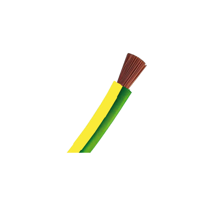 Fil souple H07VK de 16mm² souple - Vert jaune - Coupe au mètre - Réf : VK16VJ