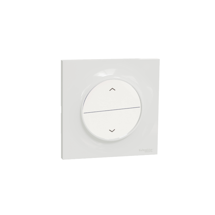 Schneider Odace - Poussoir volets-roulant 2 boutons montée/descente + plaque - s520207+s520702