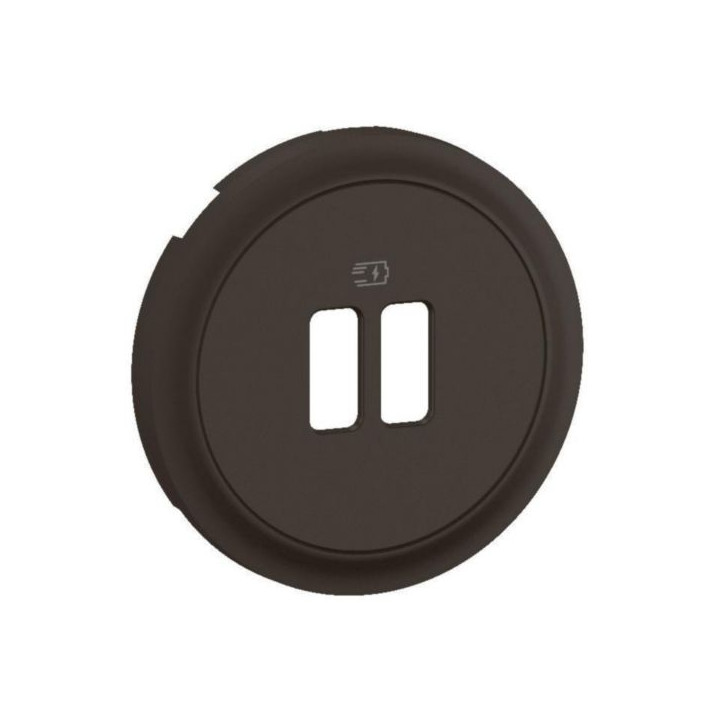 Legrand - Céliane 2024 - Enjoliveur pour prise double USB - Noir - Réf : CN0154