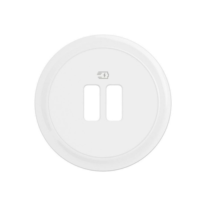 Legrand - Céliane 2024 - Enjoliveur pour prise double USB - Blanc - Réf : CB0154