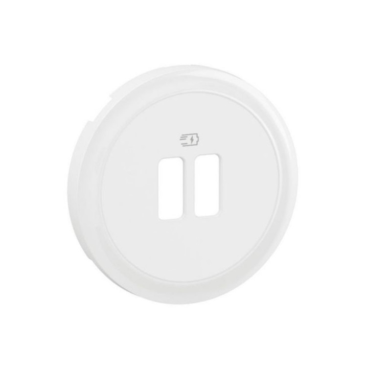 Legrand - Céliane 2024 - Enjoliveur pour prise double USB - Blanc - Réf : CB0154