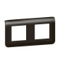 Legrand - Plaque de finition Mosaic 2 poste - 2x2 modules - Horizontale - Noir mat - Réf : 079044L
