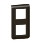Legrand - Plaque de finition Mosaic 2 poste - 2x2 modules - Verticale - Noir mat - Réf : 079062L