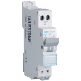 DISJONCTEUR HAGER - 1P+N - 2A - AUTO - MFS702