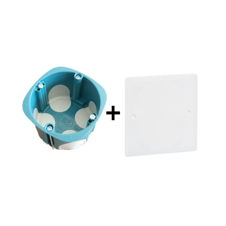 Legrand Batibox - Boîte encastrée BBC P40 SIB + Couvercle universel 80 x 80 - P36840+089281