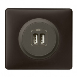 Legrand - Céliane 2024 - Double prise chargeur USB - Type C - Noir - COMPLET - Réf : 080251 + CM0154 + CB0154 + CP0101