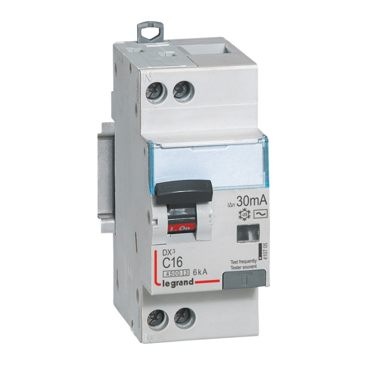 Legrand - Disjoncteur différentiel DX3 Ph+N - 16A - 30mA - Type AC - Réf : 410705