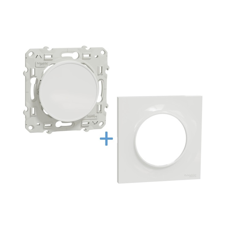 Schneider Odace - Obturateur blanc à vis Complet - Réf : S520666+ S520702