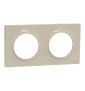 Schneider - Odace - Styl - Plaque 2 postes - entraxe 71mm - Sable - Réf : S520704B1