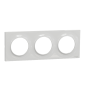 Schneider - Odace - Styl - Plaque 3 postes - Entraxe 71mm - Gris - Réf : S520706A1