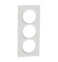 Schneider - Odace - Styl - Plaque 3 postes - entraxe 57 mm - Blanc - Réf : S520716