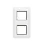 Legrand Mosaic - Plaque 2 x 2 modules + support - 2 postes - vertical - 277822L+080252