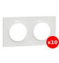Schneider - Odace - Styl - LOT - Plaque 2 postes - entraxe 71 mm - Réf : S520704x10