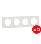 Schneider - Odace - Styl - LOT - Plaque 4 postes - entraxe 71 mm - Réf : S520708x5
