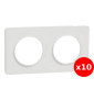 Schneider - Odace - Touch - LOT - Plaque 2 postes - entraxe 71 mm - Réf : 520804x10