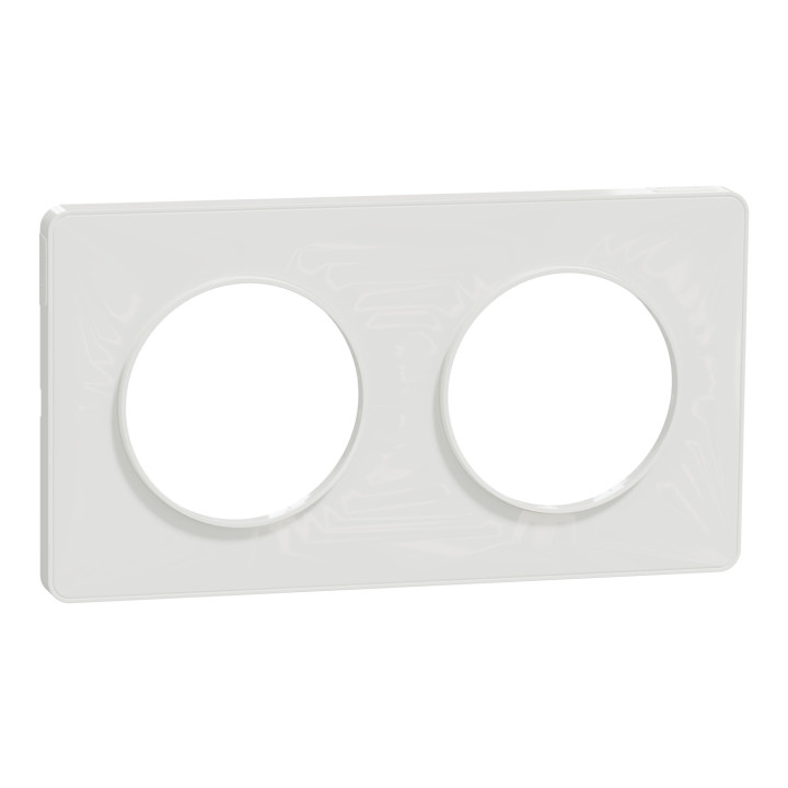 Schneider - Odace - Touch - LOT - Plaque 2 postes - entraxe 71 mm - Réf : 520804x10