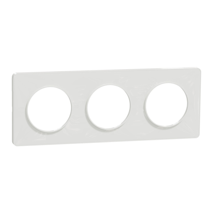 Schneider - Odace - Touch - LOT - Plaque 3 postes - entraxe 71 mm - Réf : S520806x5