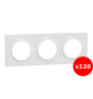 Schneider - Odace - Styl - LOT - Plaque 3 postes - entraxe 71 mm - Réf : S520706x120