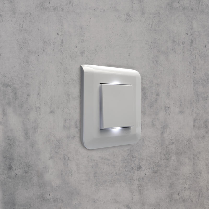 Legrand - Mosaic - Bouton poussoir complet - 1 poste (2M) - 6A - 230V - Réf : 080251+278040L+277802L