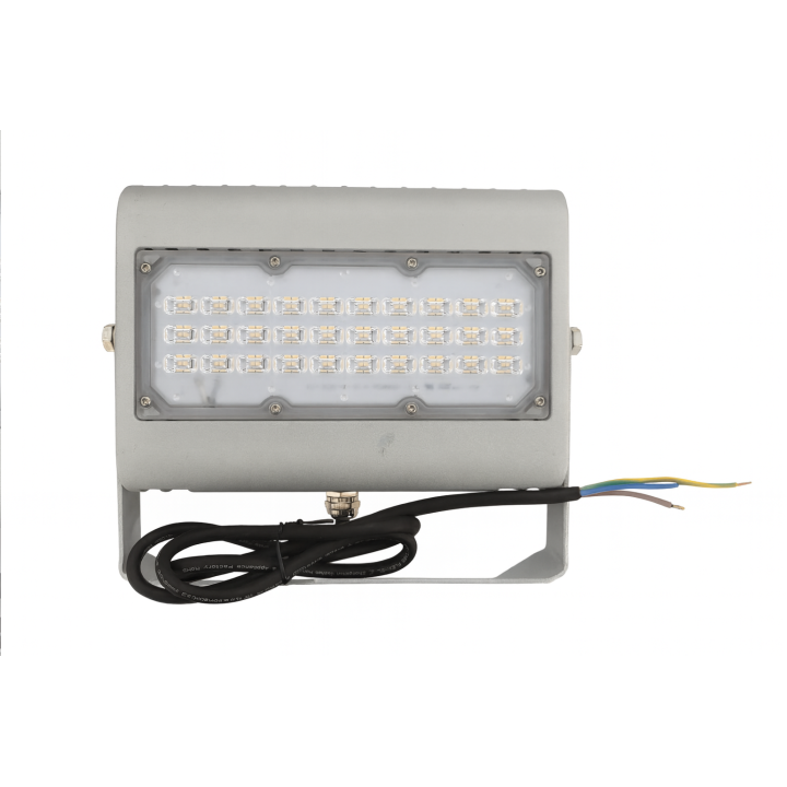 Kapsea - Projecteur LED étanche - Gris - 230V - 50W - 5000lm - 4000K -  IP66 - Réf : KAP-FLFPS-50