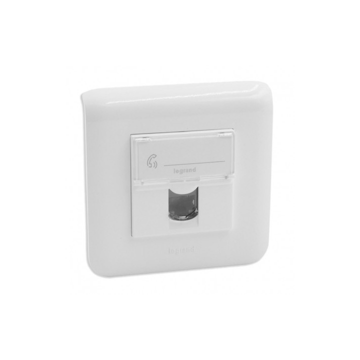 Legrand Mosaic - Prise RJ45 Cat. 6 FTP complet - 1 poste (2M) - 080251 + 277802L + 076565