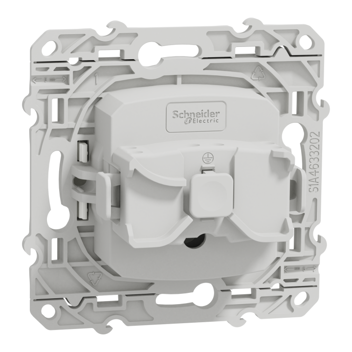 Schneider Odace - LOT de 10 Prises de courant Rénovation - 2P+T 16A - 250V - Réf : S520049x10