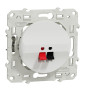 Schneider Odace - Prise haut-parleur 1 sortie - Blanc - Réf : S520487