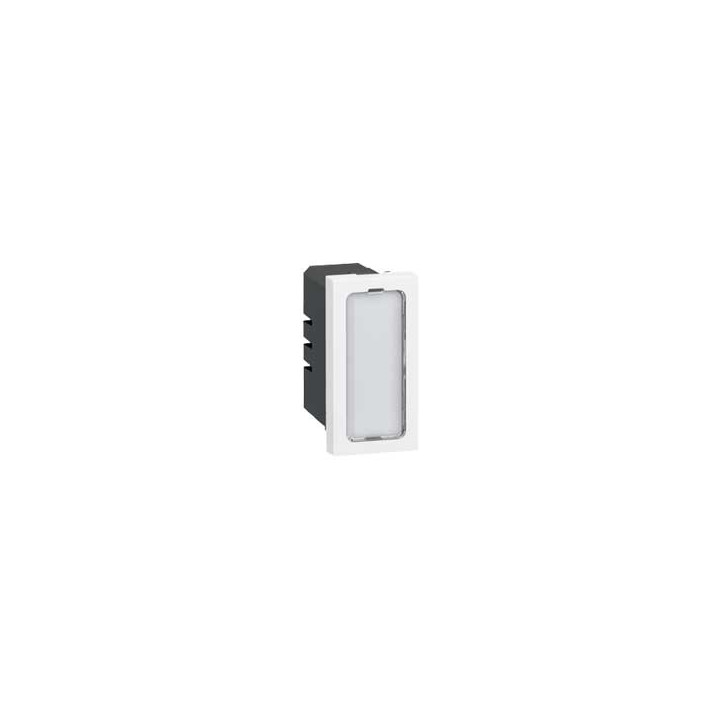 Legrand Mosaic - Voyant antimicrobien simple 230V 1W Mosaic 1M avec 4 étiquettes de couleur - Réf : 078501