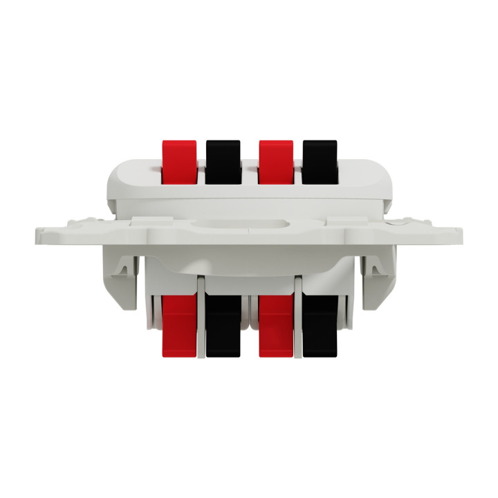 Schneider Odace - Prise haut-parleur 2 sorties - Blanc - Réf : S520488