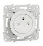Schneider - Prise de courant Odace affleurante - Blanc - 2P+T - 16A - 250V - Bornes auto - Réf : S520052