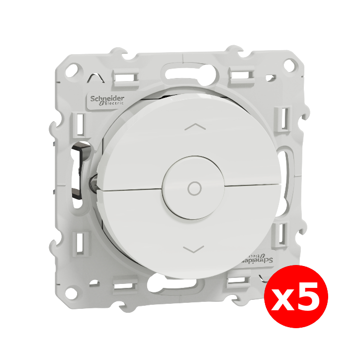 Schneider Odace - Interrupteur volets-roulant montée/descente/stop - Réf : S520208x5