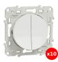 Schneider Odace - Va-et-vient + poussoir 10A - 250V - s520285x10