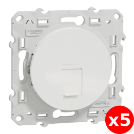 Schneider Odace - Prise RJ45 Cat.6 UTP - s520475x5