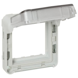 Legrand Plexo -Adaptateur étanche opaque Plexo compo IP55 pour Mosaic 2 modules - gris et blanc - Réf :069580
