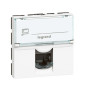 Legrand Mosaic - Prise RJ45 Cat. 6 FTP - 2 Modules - Réf : 076565