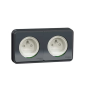 Schneider - Mureva Styl - Double prise 2P+T horizontale - encastré - IP55 - connexion auto - gris - Réf : MUR34101 + MUR36133 x2