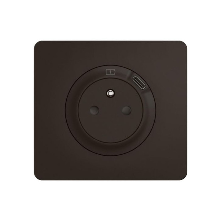 Legrand - Céliane 2024 - Prise surface avec prise USB type C - Noir - Avec support et enjoliveur - COMPLET - Réf : CJ0140